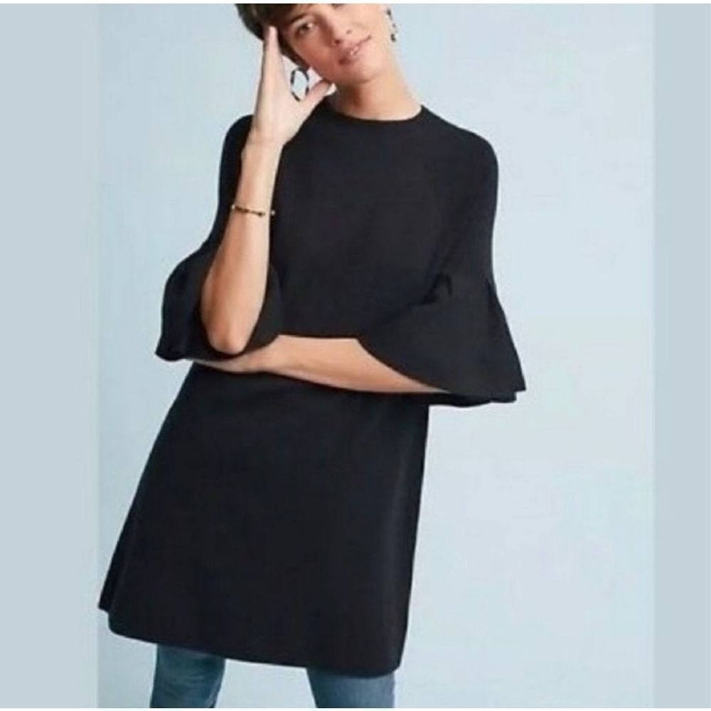Moth Black Knit Bell Sleeve Dress Womens S